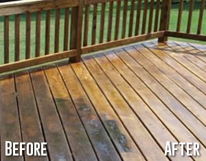 Patio Cleaning Before and After Cleaning